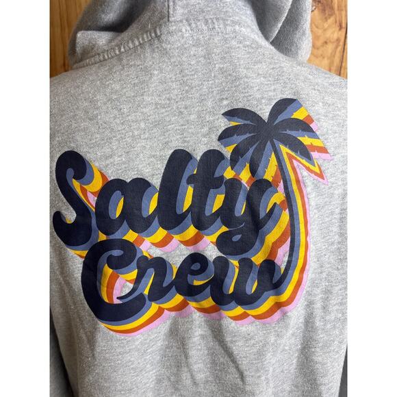 Salty Crew Full Zip Hoodie Grey Women's Size M - Picture 6 of 10